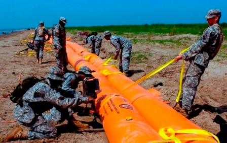 Louisiana National Guard Secures Shoreline Protection System in Mississippi River Delta
