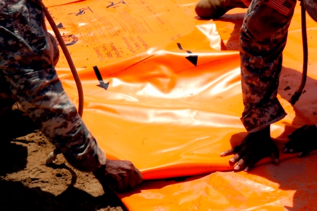 Louisiana National Guard Builds Shoreline Protection System in Mississippi River Delta