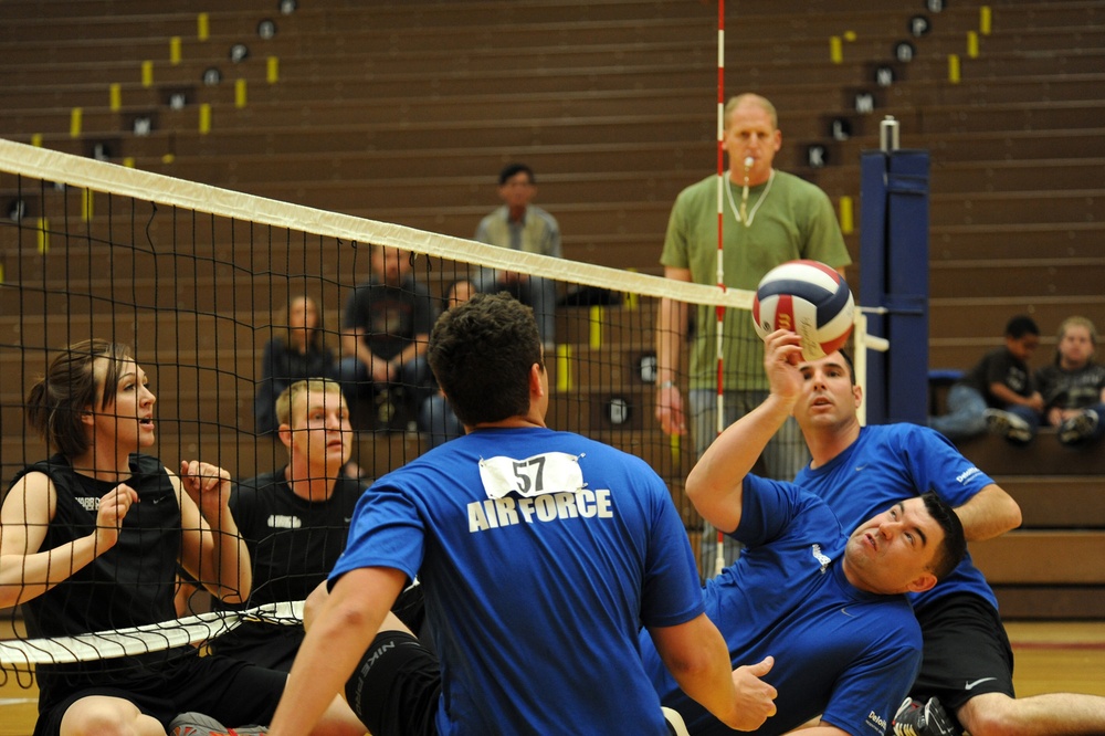 Air Force Athlete Competes in Sitting Volleyball at Warrior Games