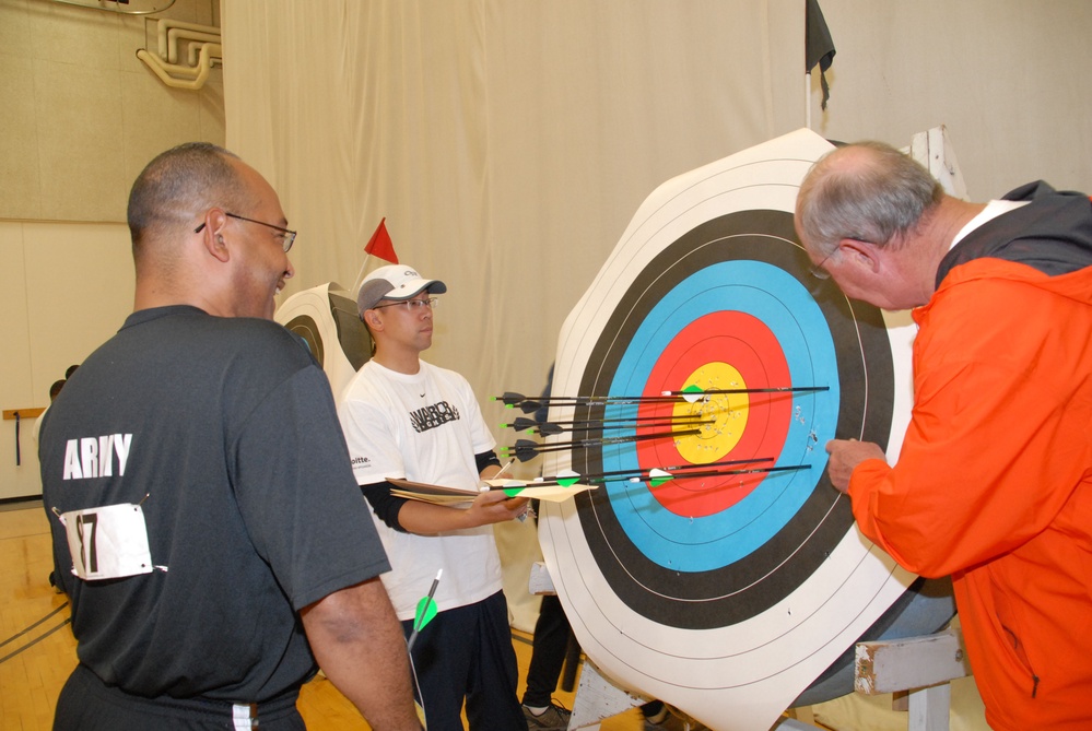 Wounded Warrior Competes in Archery at Warrior Games