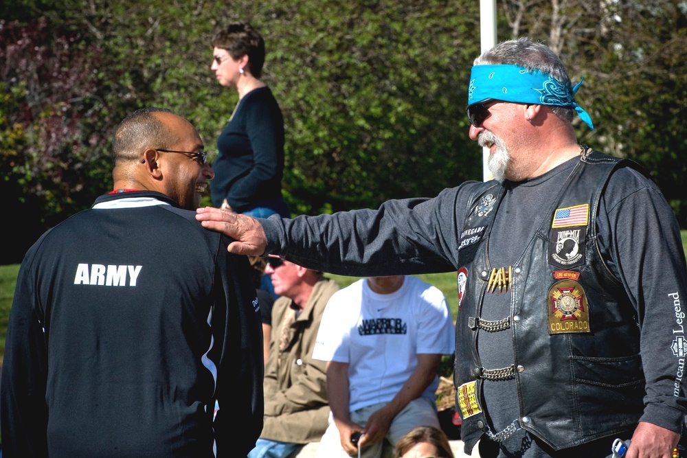 Rolling Thunder Motorcyclists Honor Warrior Games Competitors
