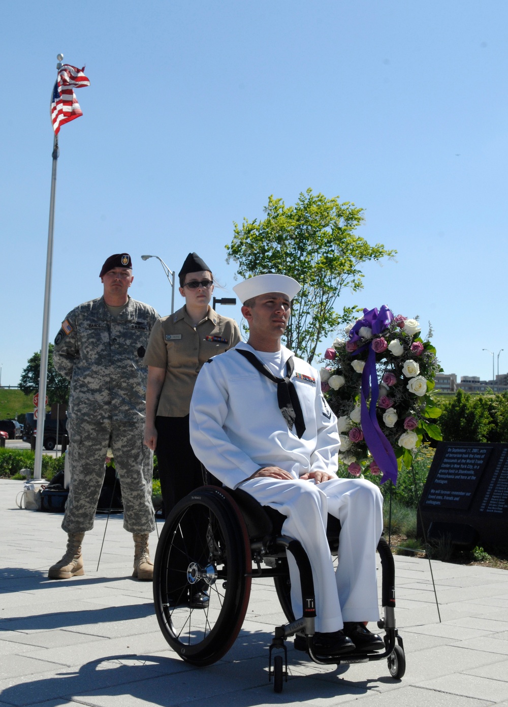 Wounded Warriors Honor 9/11 Victims at Pentagon Memorial