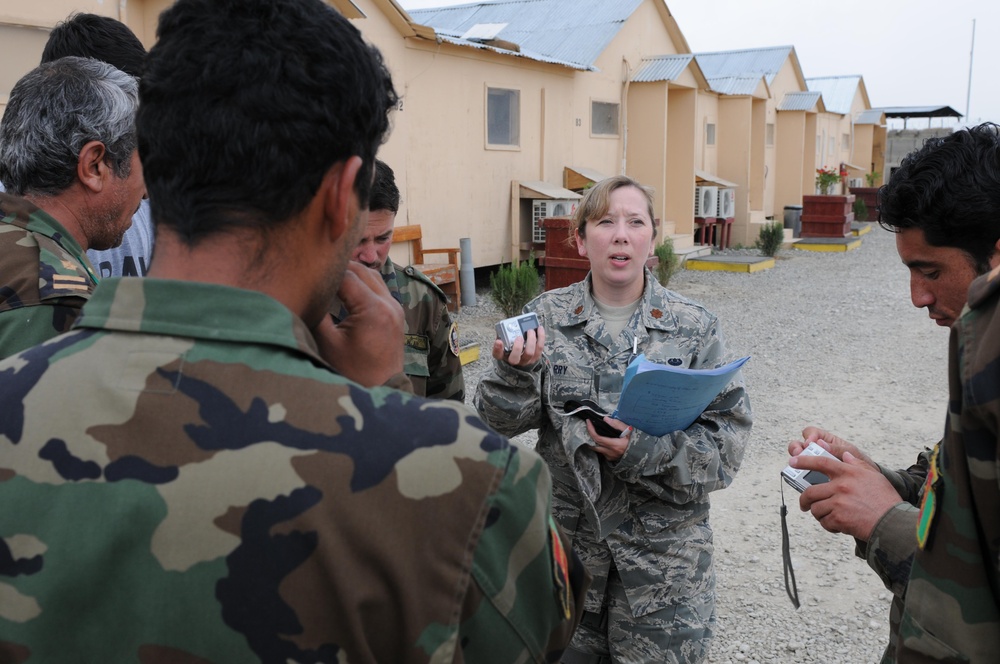 Air Force Lawyer Communicates with Afghan Army in Dari