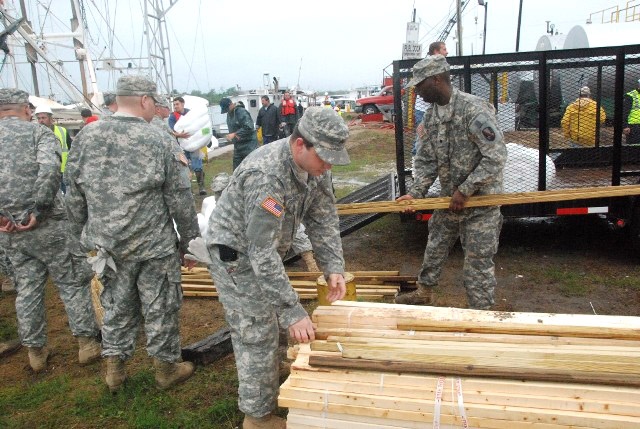 Louisiana National Guard Aids Oil Spill Response Efforts in Hopedale