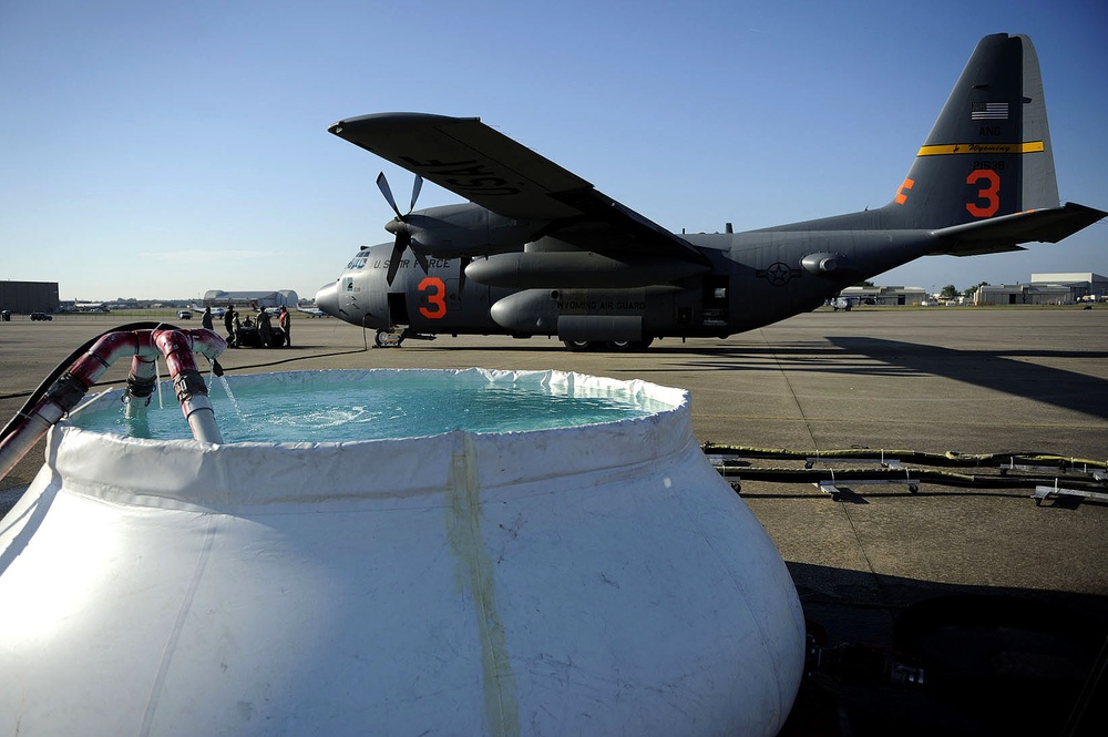 Air Force Trains for Aerial Firefighting with Water Drops