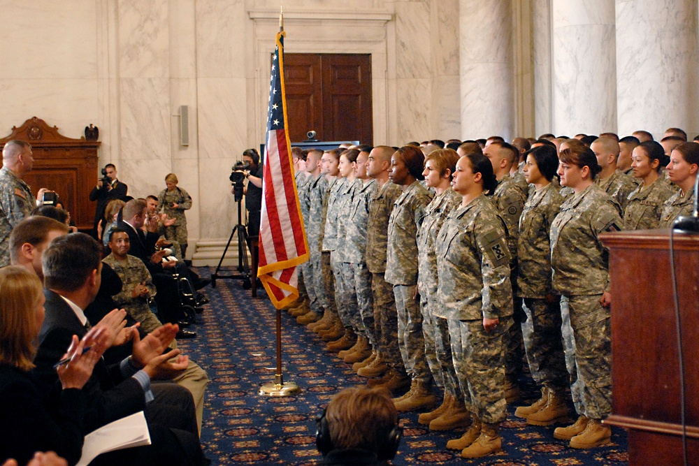 U.S. Army Reserve Soldiers Mark 102nd Anniversary with Re-enlistment Ceremony