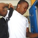 Fort Campbell High School Student Prepares for Class