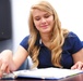 Fort Campbell High School Student Prepares for Class