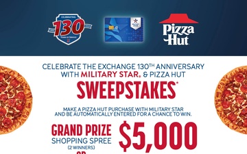 MILITARY STAR and Pizza Hut Launch Shopping Spree Sweepstakes for Cardmembers