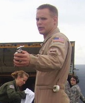 Air Force Tech. Sgt. Demonstrates Medical Evacuation Procedures at Bagram Airfield
