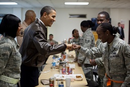 Obama Visits U.S. Troops at Bagram Air Field in Afghanistan