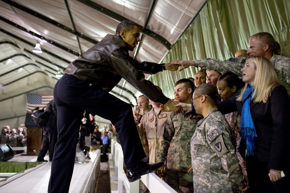 Obama Visits U.S. Troops at Bagram Air Field in Afghanistan