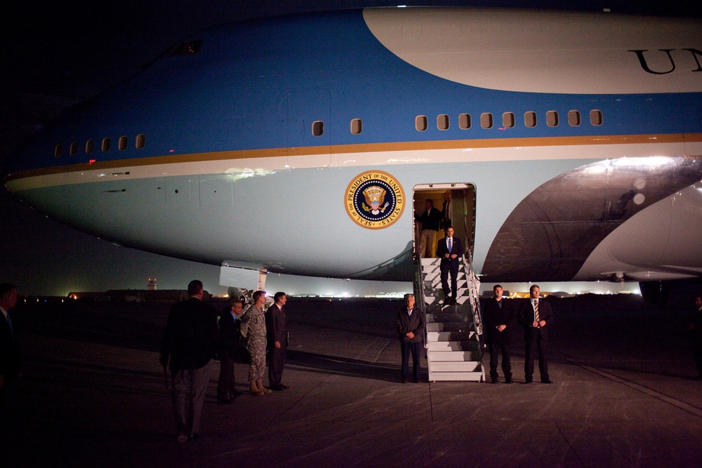 Obama Visits Troops at Bagram Air Field in Afghanistan