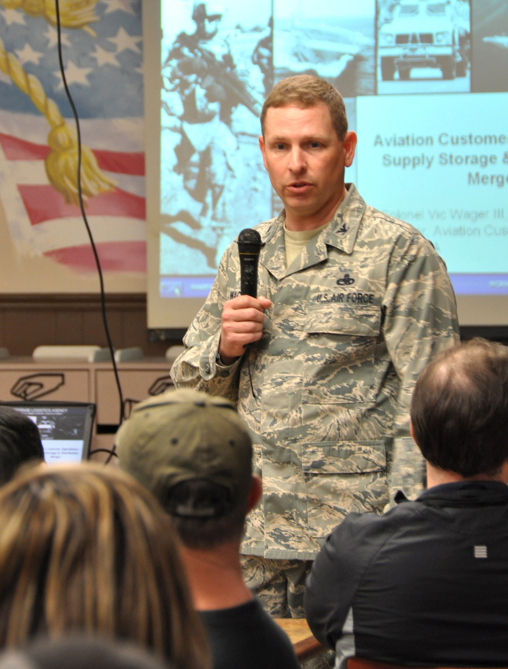 Air Force Colonel Discusses Merger with Defense Logistics Agency Employees