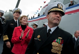 Navy Leaders Commission Newest Guided Missile Destroyer