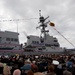 Navy Admiral Addresses Crowd at Destroyer Commissioning