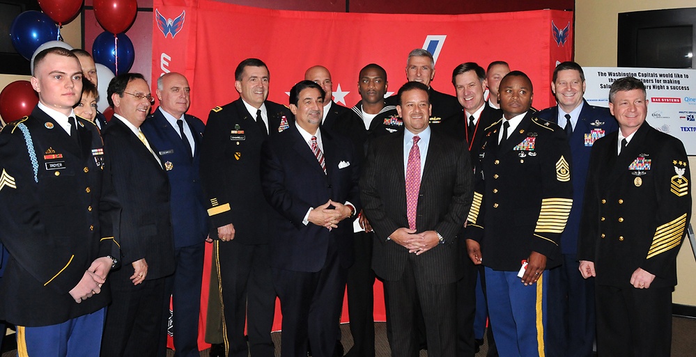 Defense Officials and Capitals Owners Celebrate Military Appreciation Night
