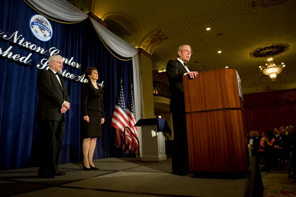 Retired Air Force Gen. Charles Boyd Presents Nixon Center Award to Defense Secretary Robert M. Gates
