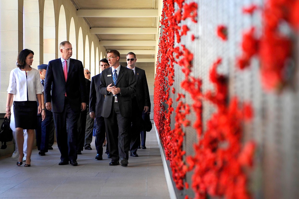 U.S. Deputy Defense Secretary and Wife Tour Australian War Memorial
