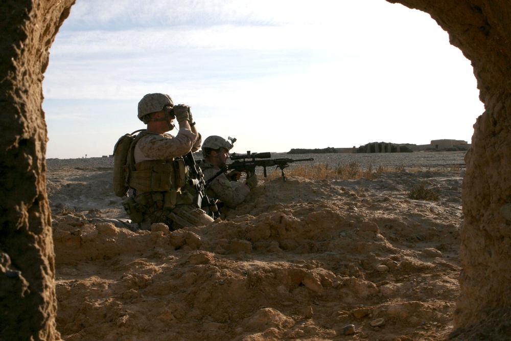 Marines Engage Insurgents in Helmand Province Firefight