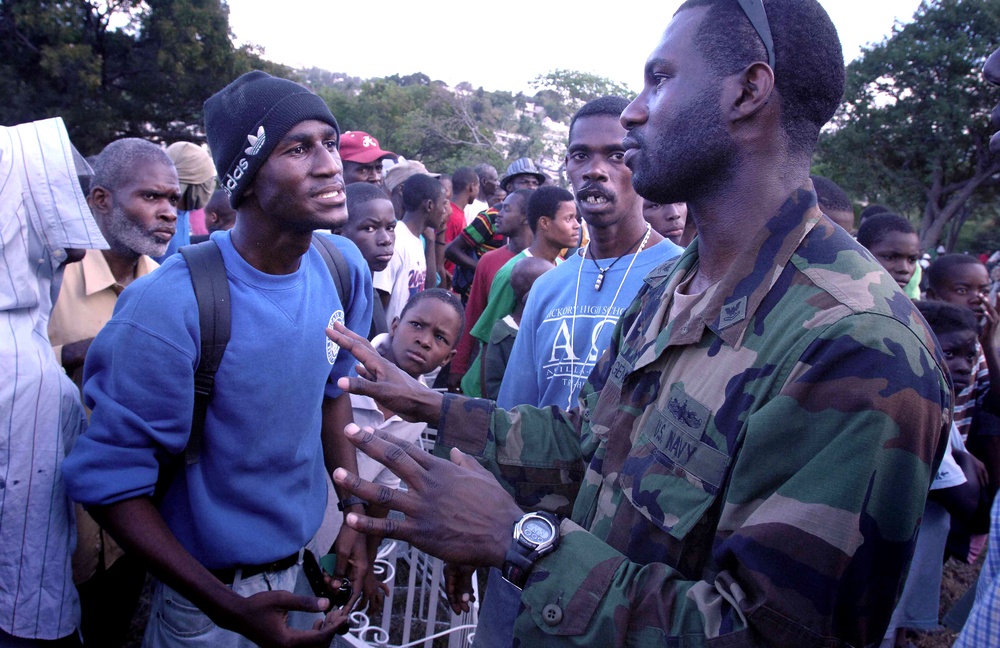 Navy Petty Officer Connects with Haitians During Disaster Relief Efforts