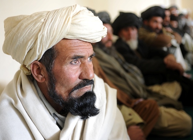 Village Elder Meets with Provincial Police Chief in Afghanistan