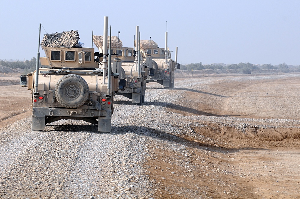 Soldiers Conduct Live-Fire Convoy Exercise in Iraq