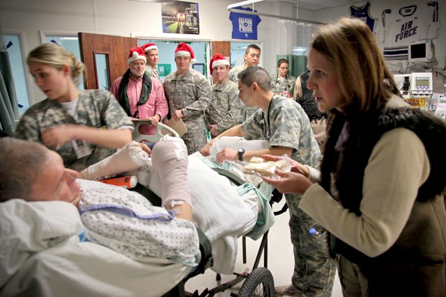 Soldier Receives Holiday Cheer at Bagram Airfield Hospital