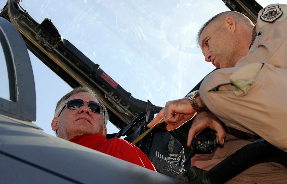 Deputy Defense Secretary Visits Bagram Airfield, Inspects F-15E Strike Eagle