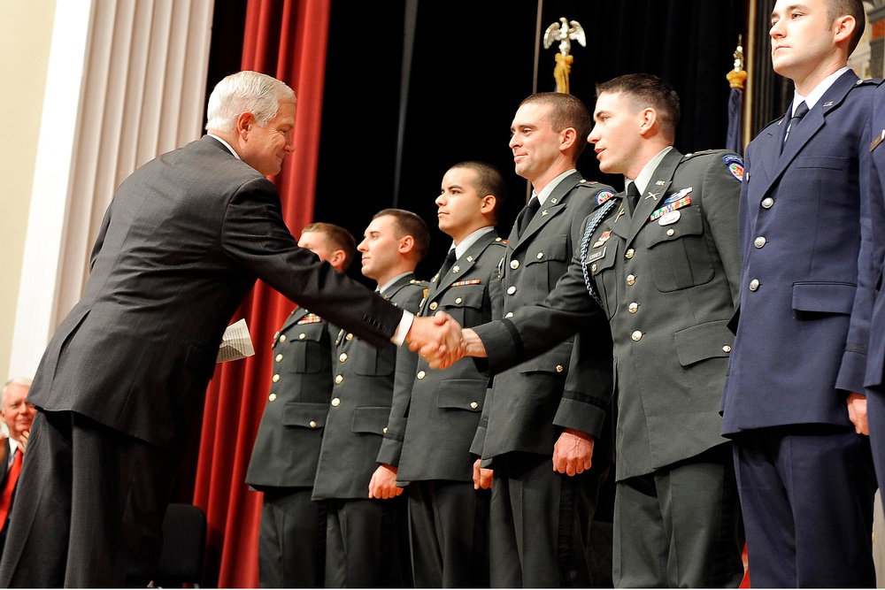 U.S. Defense Secretary Commissions New Second Lieutenants at University of Georgia