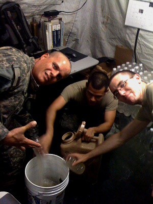 Soldiers Rescue Equipment from Floodwaters in Iraq