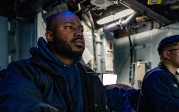 USS Mahan (DDG 72) Sailor Stands Watch