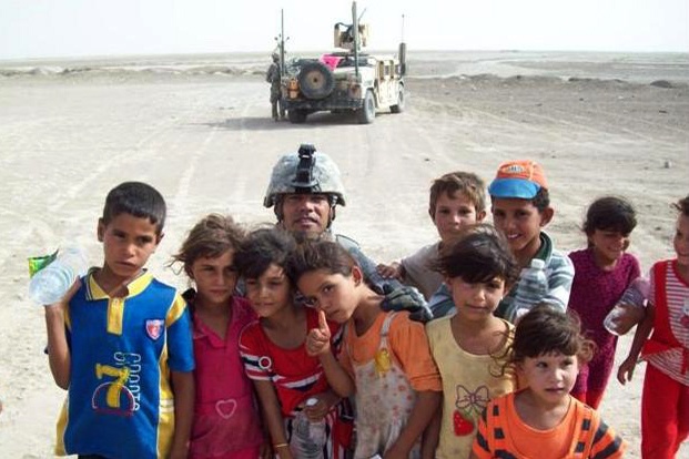 Iraqi Children Sing for U.S. Soldier in Harbi Village