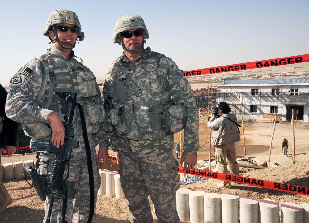 U.S. Army, Air Force Officers Oversee Construction of Afghan Police Station