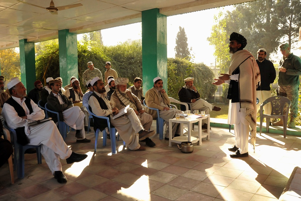 Khost Province Officials Discuss Construction Projects with Local Leaders