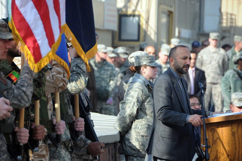 Afghan Interior Minister Addresses Coalition Forces at NATO Training Mission Activation