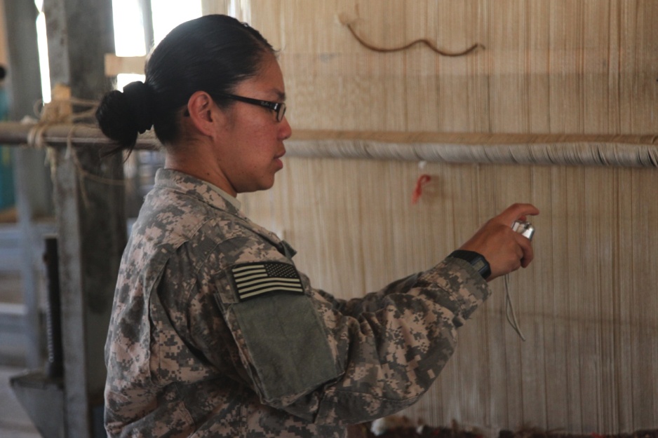 Iraqi Women Manage and Staff Rug Factory Near U.S. Base