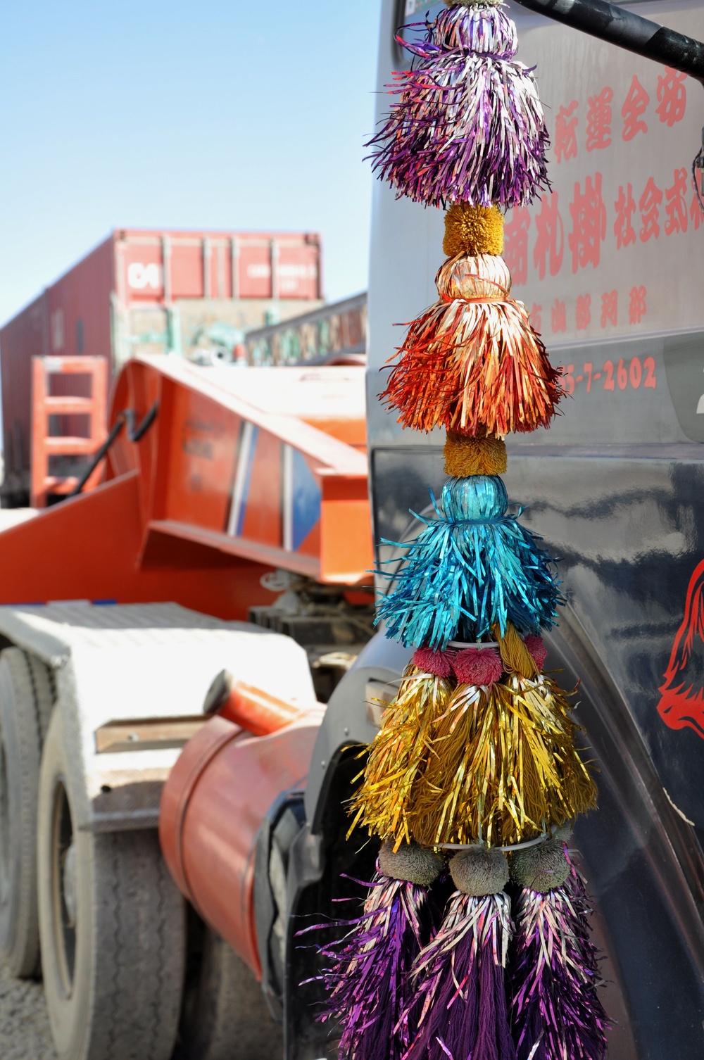 Colorful 'Jingle Truck' Waits at Kandahar Airfield in Afghanistan