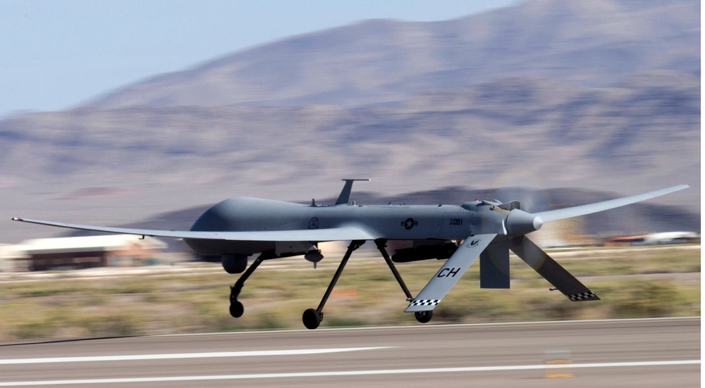 Predator Drone Takes Flight for Training Mission at Creech Air Force Base