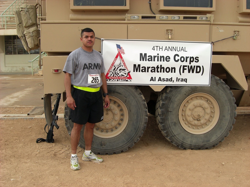 Army Captain Prepares for Marine Corps Marathon in Iraq