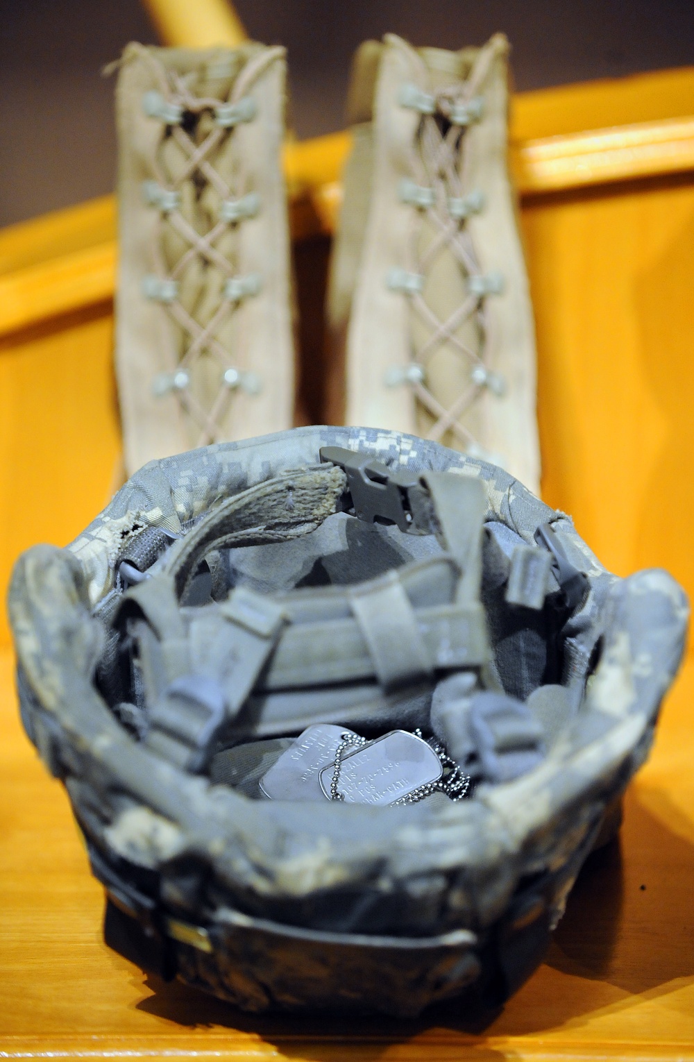 Fallen Soldier's Dog Tags Honored at Memorial Service