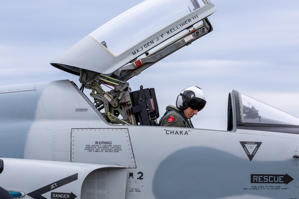 In Flight and Fuel: Marine Pilots fly an F-5 in Joint Base Cape Cod