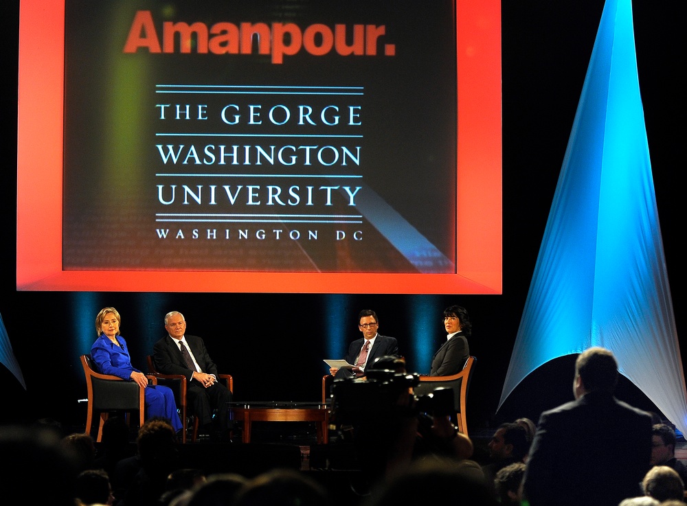 Clinton and Gates Field Student Questions at GWU Event
