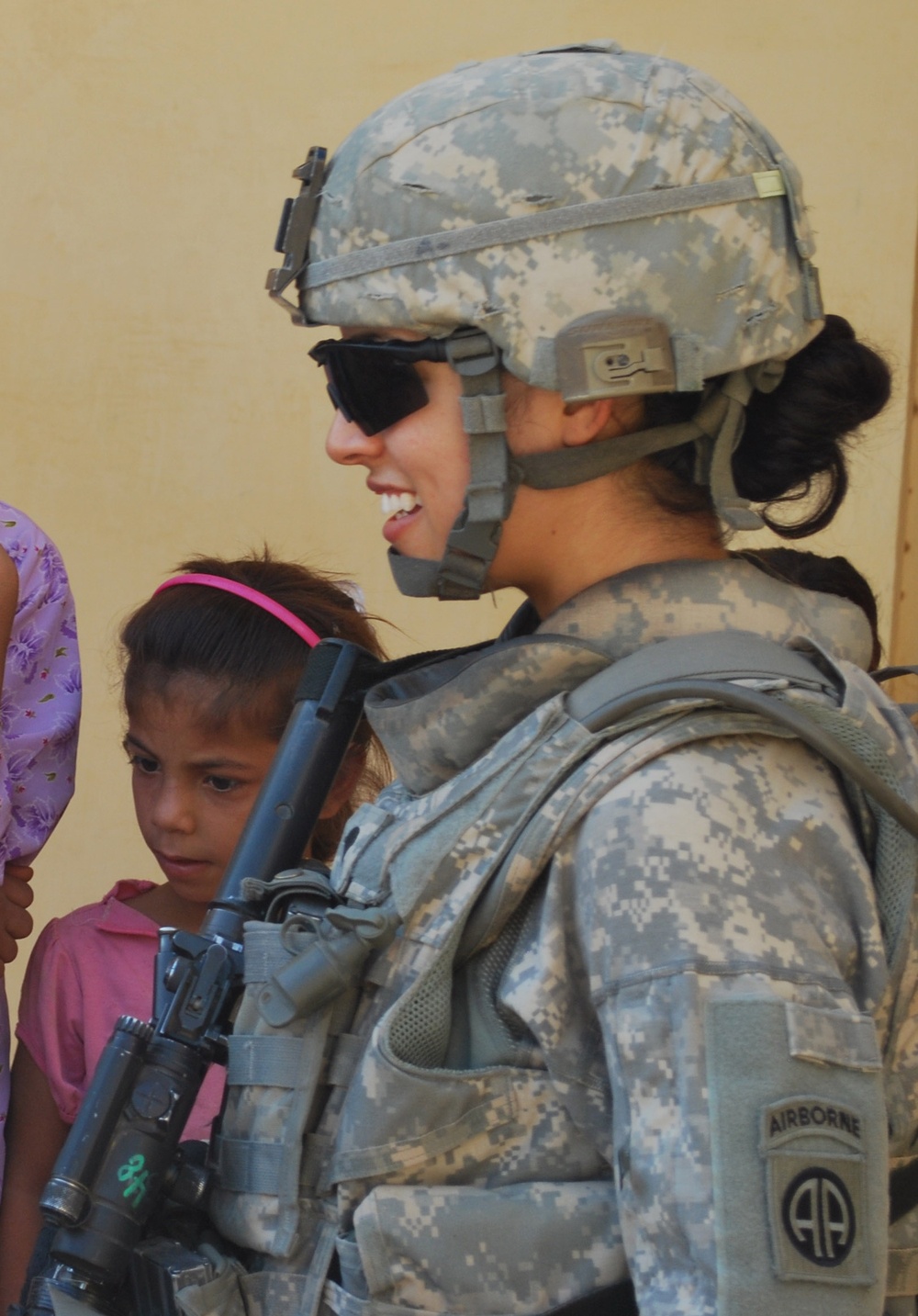 Army Spc. Ikram Mansori Connects with Iraqi Girls During Humanitarian Mission