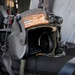 Army Flight Medic's Helmet Rests in Black Hawk Helicopter