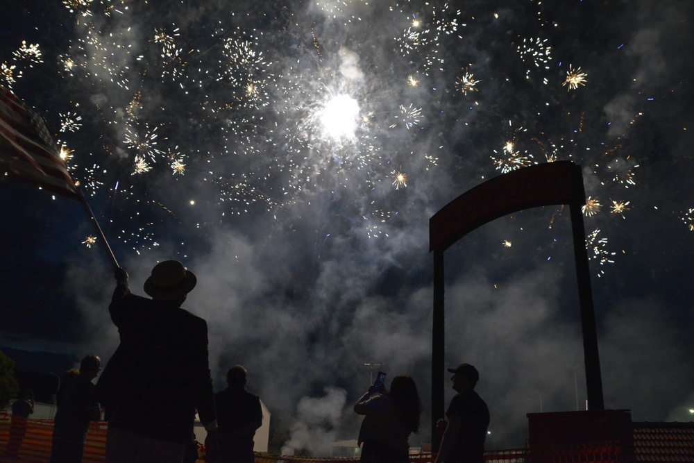 Fireworks over Warrior Field