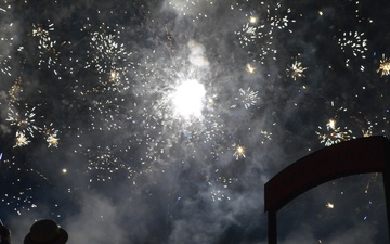 Fireworks over Warrior Field