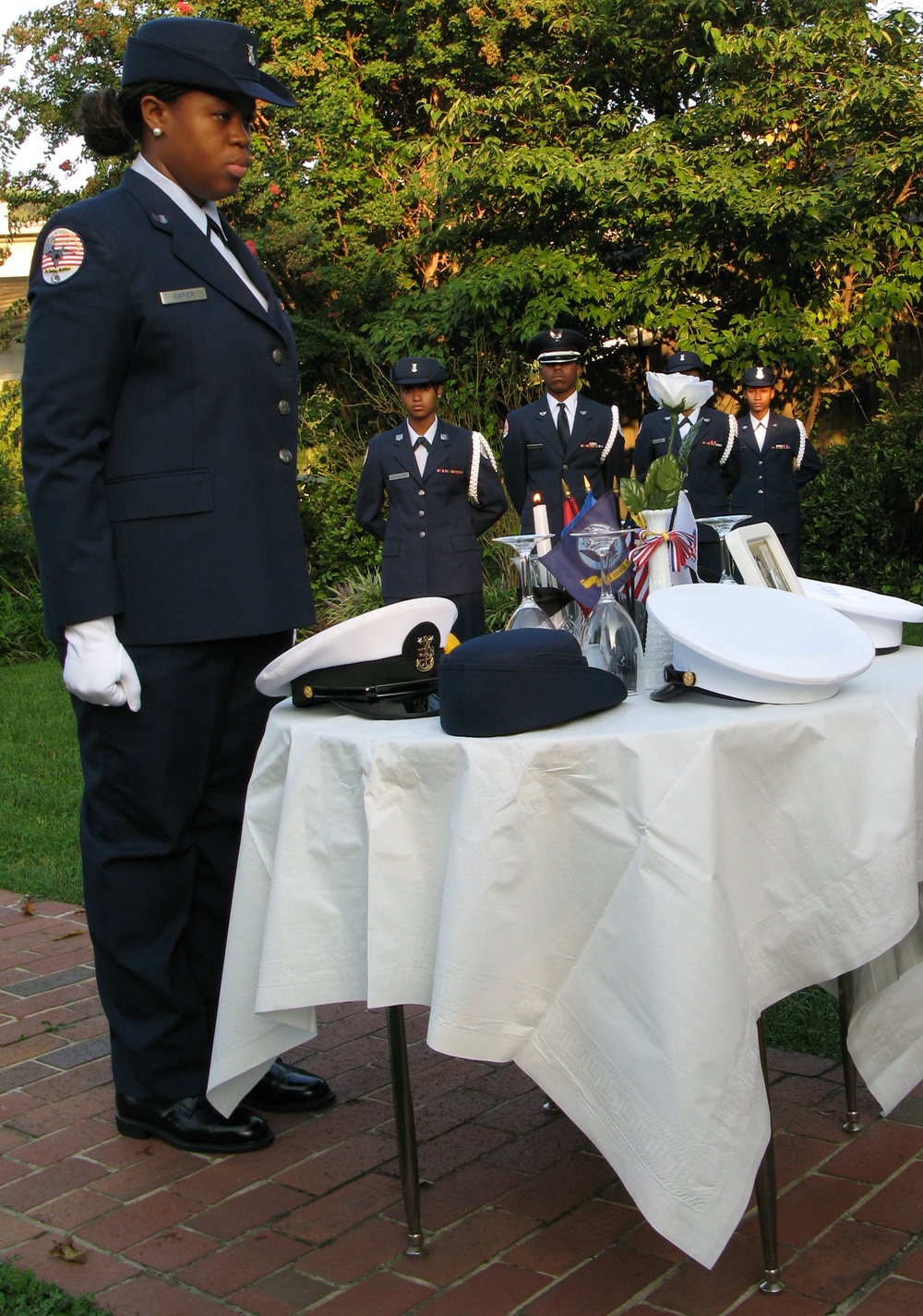 Air Force Junior ROTC Cadet Honors POW/MIA Soldiers at Ceremony