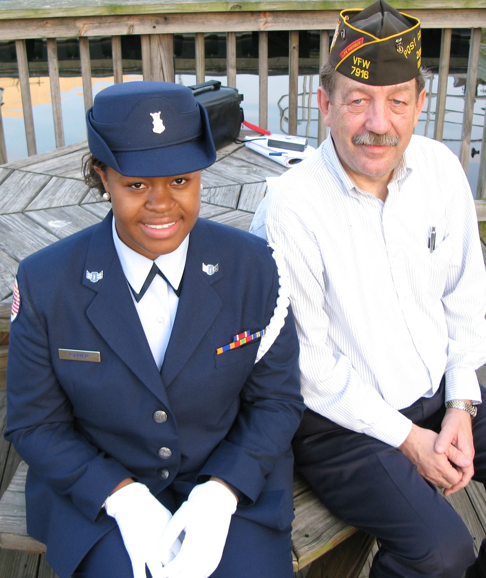 Air Force Junior ROTC Cadet and VFW Commander Honor POW/MIA Soldiers