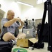 Soldier Prepares for Holiday Greetings Taping Overseas